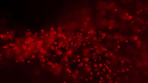 Floating Red Particle Bokeh Abstract Loop Background