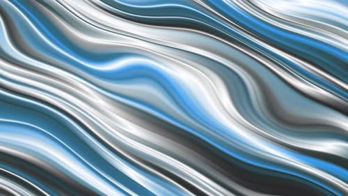 Abstract Colorful Fabric Seamless Loop Background.4k Wavy Silk Cloth Fluid Line Background