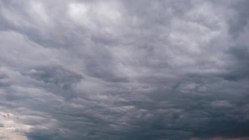 Gray Storm Clouds Moving Quickly in Time Lapse