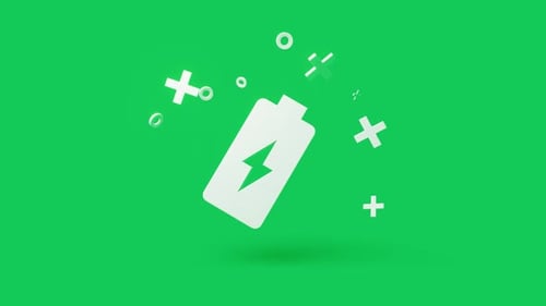 Animated Power Battery Icon Charging