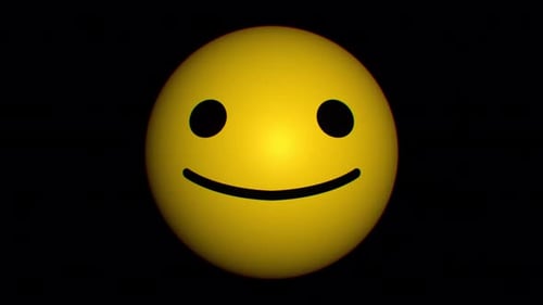 Animated 3D Yellow Smiling Emoji Reveal
