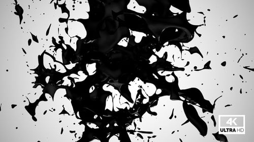 Abstrakte schwarze Tinte Splash V5