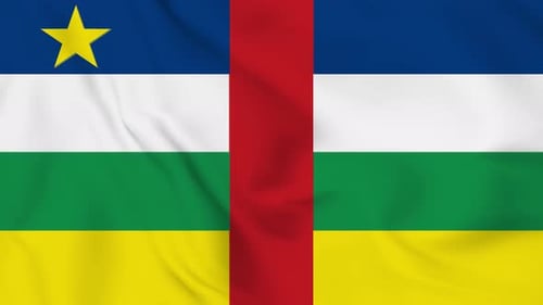 Central African Republic Flag Waving Loop