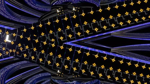 VJ Loop Magic Rotation of Abstract Rings