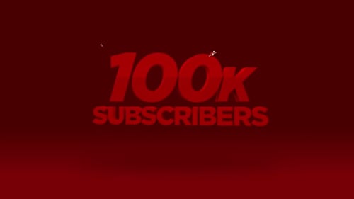 YouTube 100K Subscribers Milestone Celebration Logo Reveal