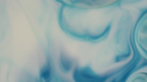 Abstract Fluid Swirls of Blue and White