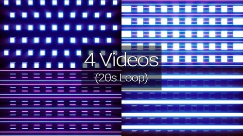 Paquete de luces VJ cuadradas y haz de neón brillante