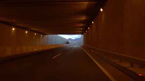 Truck Driving On Country Road
