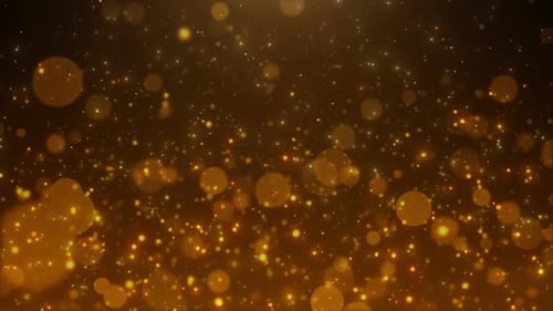 Sparkling Golden Particles Festive Celebration Background