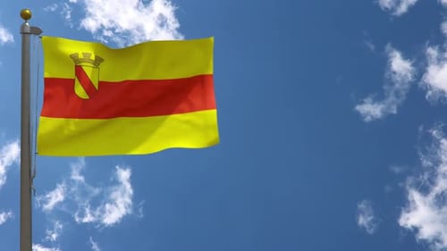 Baden-Baden Drapeau de la ville (Allemagne) sur mât