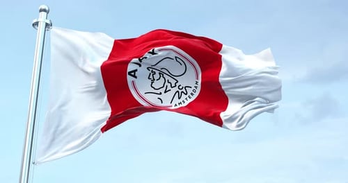 Ajax Fc flag waving 4k