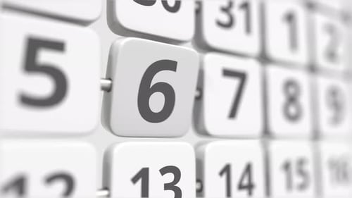 6 Date on the Turning Calendar Plate