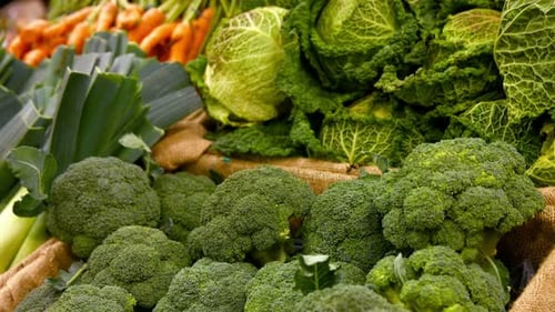 Close-up of vegetables in organic section