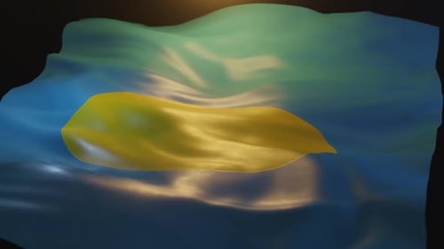 Realistic Waving Fabric Background Element Loop Animation