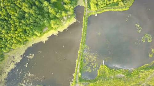 Countryside Nature Lake From Above