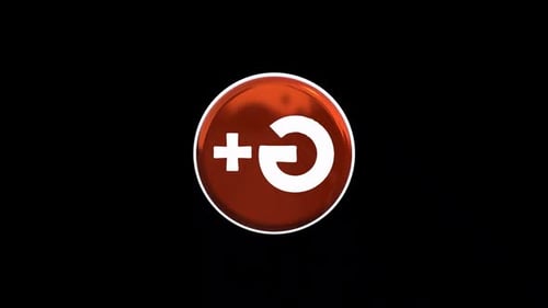 Rotating 3D Metallic G+ Logo Icon Animation