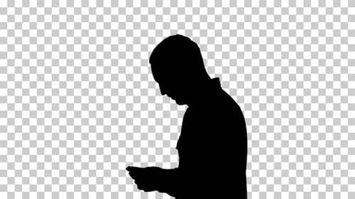 Silhouette business man, Alpha Channel