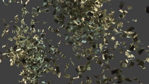 Animated Flying Cash Explosions and Money Showers