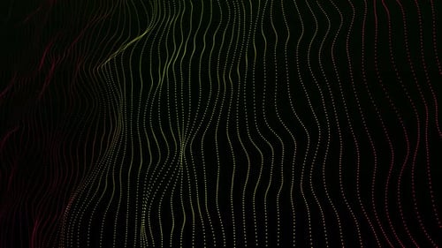 Abstract Digital Wave Grid Particles Background