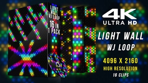 Light Wall Vj Loop Kit 4K