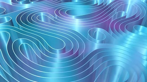 Fluid Abstract Wavy Lines Background in Blue and Purple