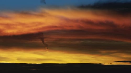 Vibrant Sunset with Colorful Clouds Time Lapse