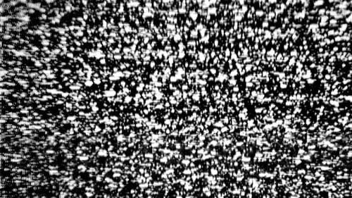 Black and White Static on Television Screen