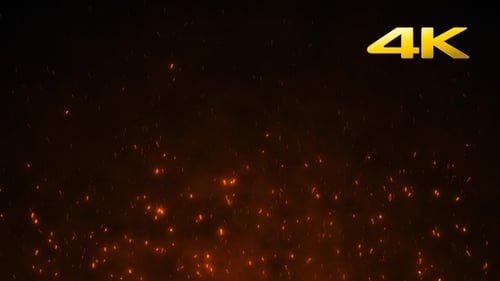 Rising Fire Sparks and Glowing Embers Animated Background