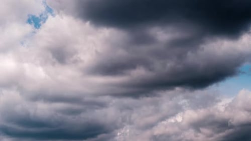 Dramatic Time-Lapse of Billowing Clouds in the Sky