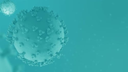 3D Rotating Virus Cell Microscopic Medical Animation