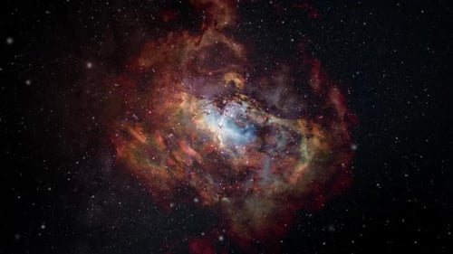 Colorful Nebula in Deep Space with Stars