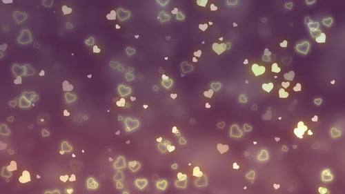 Animated Glowing Heart Particles Romantic Background Loop