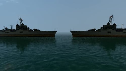 Military Warships Water Reveal Transition