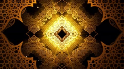 Ornate Golden Pattern Loop for Ramadan and Eid Celebrations