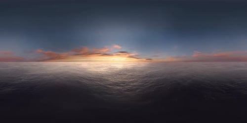 Sunset Ocean Aerial 360 VR