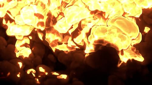 Riesiger Übergang der Feuerexplosion 4K