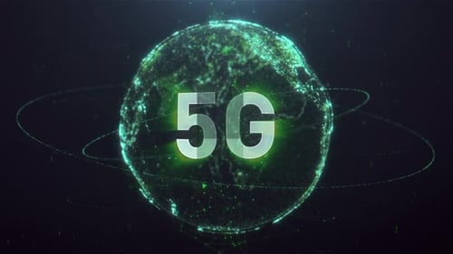Global 5G Network Technology Digital Connection Animation