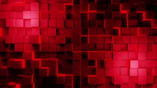 Rot beleuchtete Ziegelsteine Wandhintergrund Vj Loop HD