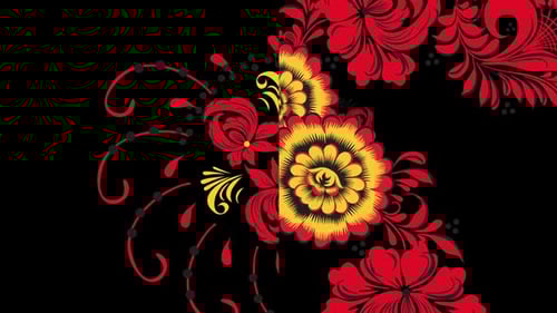 Animated Decorative Floral Pattern Background
