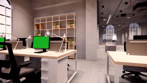 Interior Empty Modern Loft Office open space
