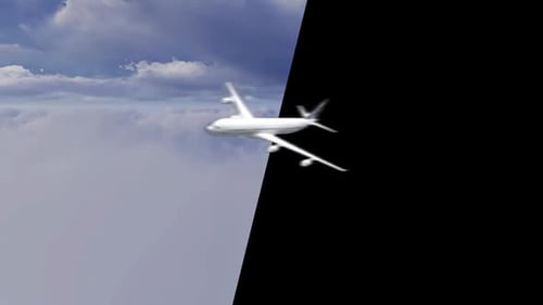 Realistic 3D Airplane Animation with Alpha Channel