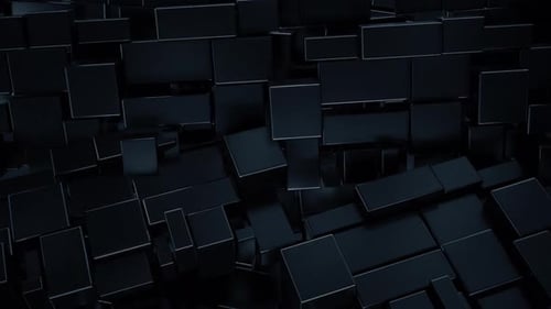 Fondo de bloques negros abstractos de bucle