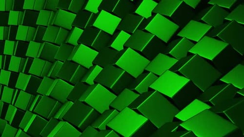 Green Elegant Rolling Cubes Background