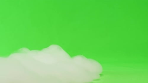 Smoke on Green Chroma Key Background