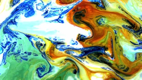 Fondo abstracto con pintura psicodélica en colores vivos 530