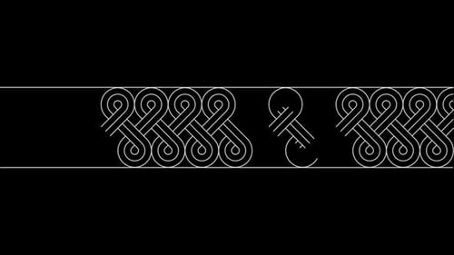 black and white ornament background animation