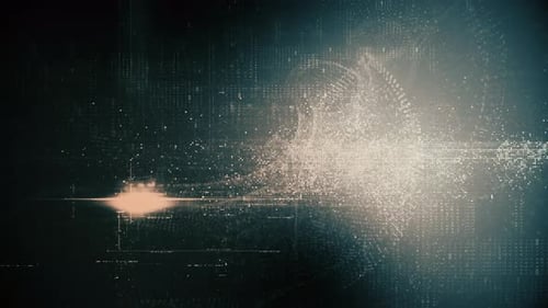 Futuristic Data Matrix Simulation HUD Background 01