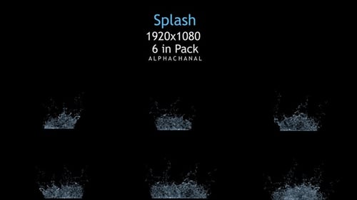 Realistic Water Splash Elements Pack