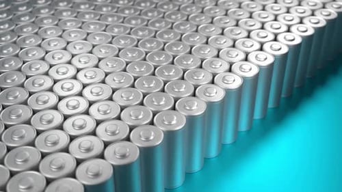 Massive Array of Silver AA Batteries