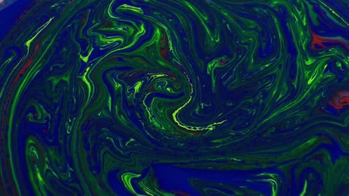 Abstract Swirling Liquids Blend into Marble Patterns